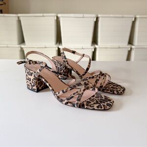 J. Crew Odette Strappy Sandals in Leopard Suede NWOT